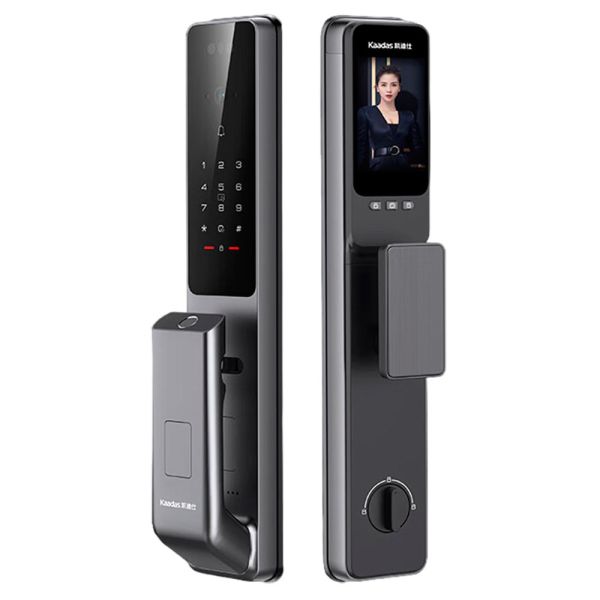 Электронный биометрический замок Kaadas Q9 FVP Black, Wi-Fi, распознавание лица, вен пальцев и отпечатков