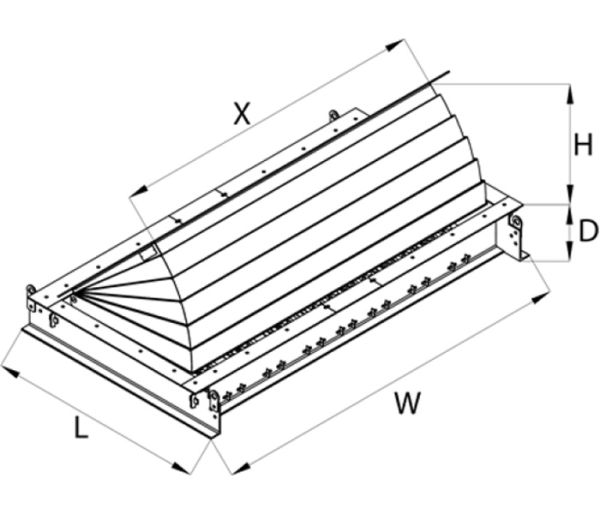 Блокиратор дорожный гидравлический HRB 900 SHALLOW (HRB-30P90-SHLW), длина 3000 мм