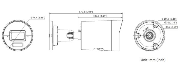 IP-видеокамера 4Мп Hikvision DS-2CD2043G2-LI2U (2.8 мм), уличная