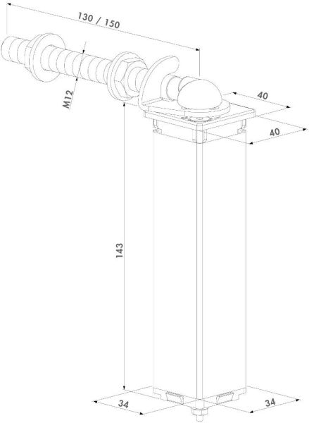 Петля пружинная Locinox SWING40-130