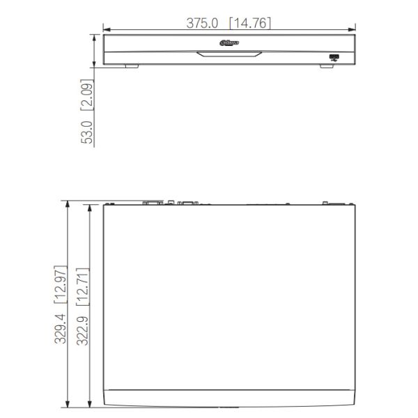 PoE-видеорегистратор 32Мп16-канальный WizSense Dahua DHI-NVR5216-8P-EI