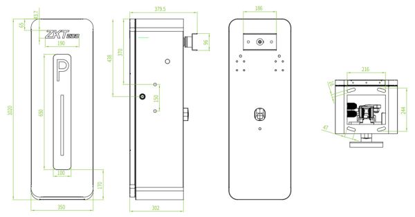 Автоматический шлагбаум ZKTeco BGM545L с телескопической стрелой 4.5 метра