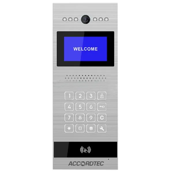 Вызывная панель AccordTec AT-VD 610 GR многоквартирная, с камерой