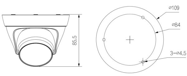 IP-видеокамера уличная 2Мп Dahua DH-IPC-HDW1239T1P-LED-0360B-S5 IP-видеокамера уличная 2Мп Dahua DH-IPC-HDW1239T1P-LED-0360B-S5