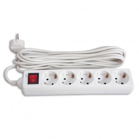 Сетевой удлинитель BURO BU-PS5.3/W, 3м, белый