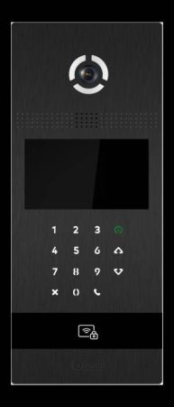 Многоабонентская вызывная панель Bas-IP AA-12FB Black с распознаванием лиц