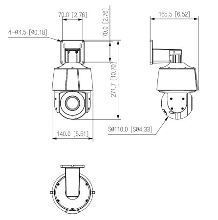 PTZ видеокамера 4Мп Dahua DH-SD3A400-GN-A-PV