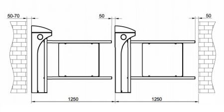 Турникет-калитка моторизованная Came SALOON 605 для маломобильных граждан