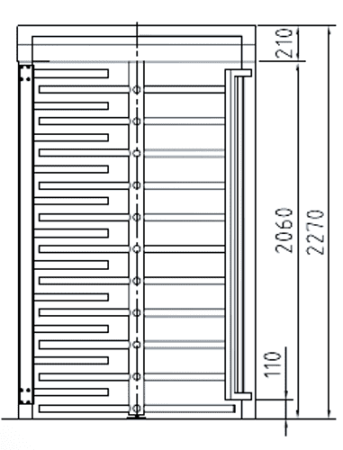Полноростовой турникет dormakaba Kentaur FTS-L04