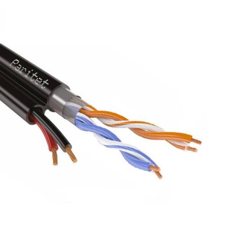 Комбинированный кабель витая пара Паритет combi F/UTP2 Cat5e PE 2х0,75 для СКС и IP-сетей