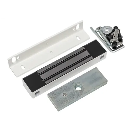 Электромагнитный замок AccordTec ML-180K с уголком, белый