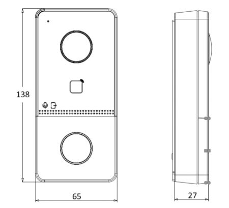 Вызывная панель 2Мп видеодомофона HiWatch VDP-D2211 с поддержкой карт Mifare и PoE
