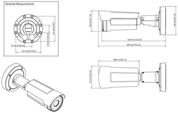 Тепловизионная уличная камера Axis Q1941-E (19 мм)
