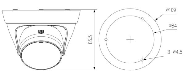 IP-видеокамера 4Мп Dahua DH-IPC-HDW1431T1P-0360B-S6 с ИК-подсветкой 30 м