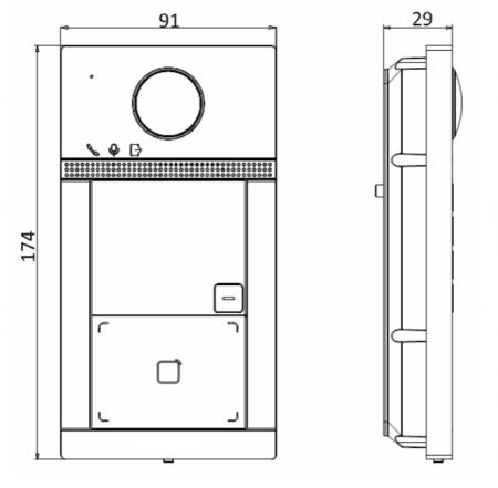 Вызывная панель 2Мп видеодомофона HiWatch VDP-D4211W с поддержкой карт Mifare, Wi-Fi и PoE