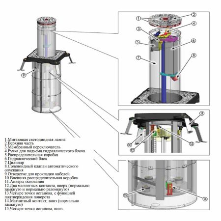 Комплект автоматического противотаранного барьера FAAC J275 HA V2 INOX 800 мм из нерж.стали