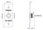 Кнопка выхода ZKTeco EB101, врезная