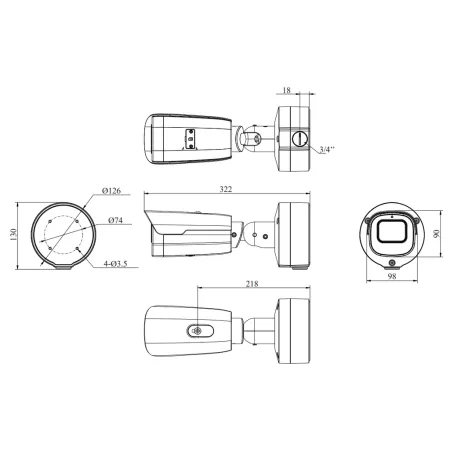 IP-видеокамера 4Мп RVi-2NCT4489 (2.8-12) white моторизованная с обогревателем