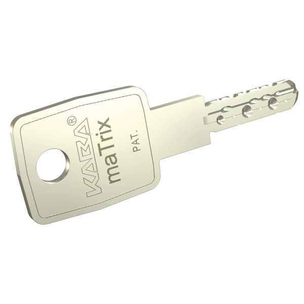 Евроцилиндр dormakaba matrix plus, ключ-ключ, никель, 5 ключей