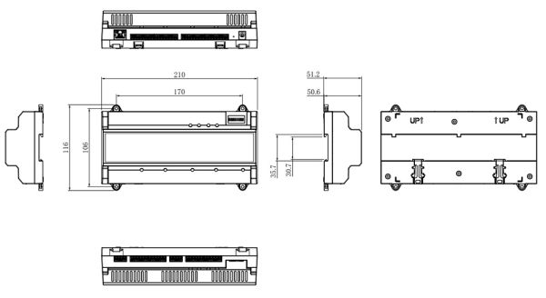 Сетевой контроллер доступа Dahua DHI-ASC2202B-D для 2 дверей и 2 направления