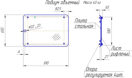Подиум объемный Ростов-Дон ПО-Алюм для турникетов Подиум объемный Ростов-Дон ПО-Алюм для турникетов