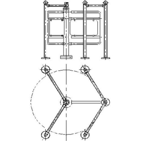 Ограждение для роторного турникета Ростов-Дон ОУ-Р угловое