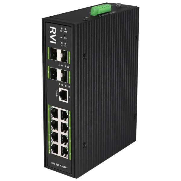 PoE-коммутатор RVi-1NSIM8GP-4S управляемый L2 сетевой
