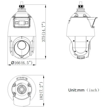 Скоростная PTZ IP-камера TandemVu 4Мп HikVision DS-2SE4C425MWG-E/14(F0) с ИК-подсветкой 100 м