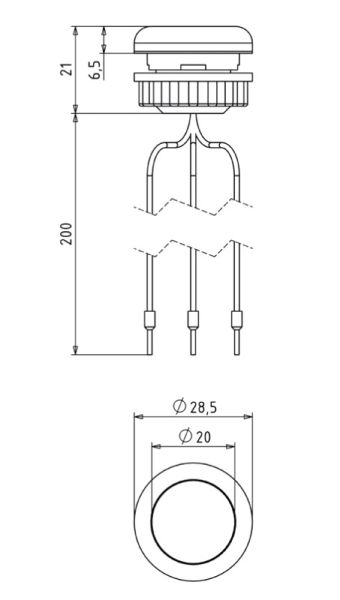 Аварийная кнопка dormakaba Мини-LED