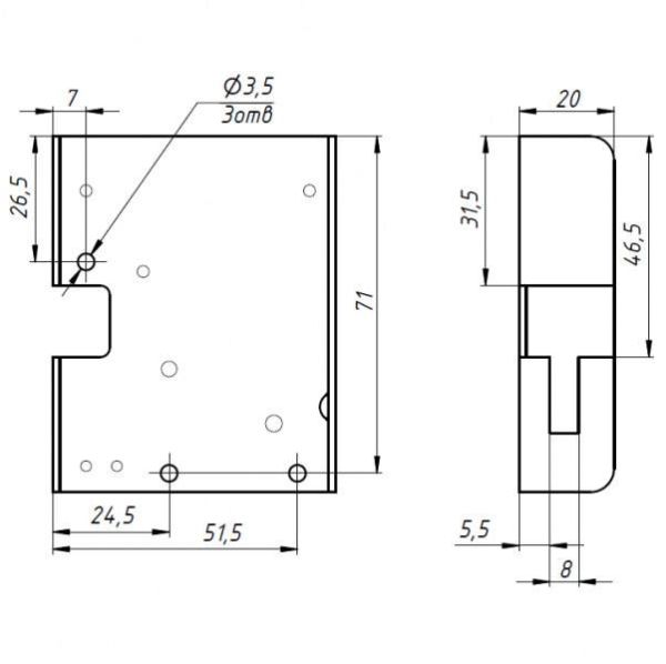 Электромеханический замок НЗ Promix-SM308.10.1 (Шериф-8 НЗ-Б)