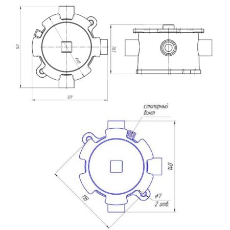 Блок разветвительно-изолирующий Болид БРИЗ-Exd-А-T взрывозащищенный