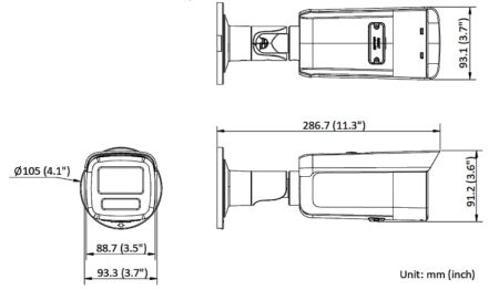 Уличная IP-камера ColorVu 8Мп Hikvision DS-2CD2T87G2H-LI (4 мм) с гибридной подсветкой до 60 м