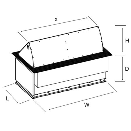 Блокиратор дорожный гидравлический HRB 900 (HRB-40R90-2p) с двумя гидроцилиндрами, длина 4000 мм