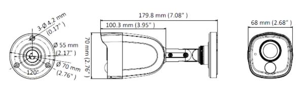 Уличная 5 Мп HD-TVI видеокамера Hiwatch DS-T510(B) (2.8 мм) с PIR-датчиком