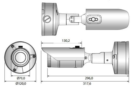 Антивандальная сетевая IP-видеокамера 5Мп Wisenet XNO-8030R (4.6мм)