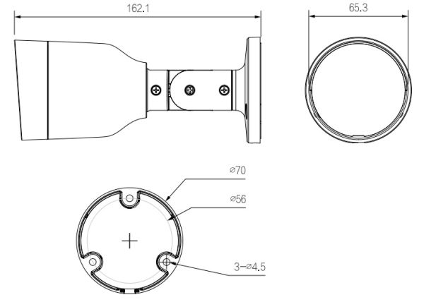IP-видеокамера уличная 4Мп Dahua DH-IPC-HFW1439SP-A-LED-0280B-S4 с LED-подсветкой до 30м