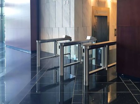 Распашной двухпроходной турникет Cominfo EasyGate SG 1400 650мм