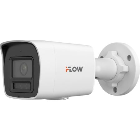 IP-камера 8Мп iFlow F-IC-2184CM(2.8mm) уличная, с микрофоном, BrightVu, SharpSense и LED-подсветкой до 40 м