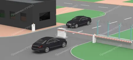 Противотаранный шлагбаум ВПШ-L, выдвижной, автоматический, 20 тонн