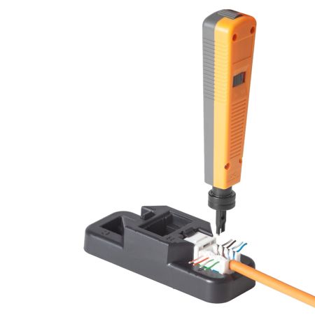 Модуль коммутационный ЛЮ-МКС-5e.9К81, тип Keystone 90°, UTP, кат.5e, желтый